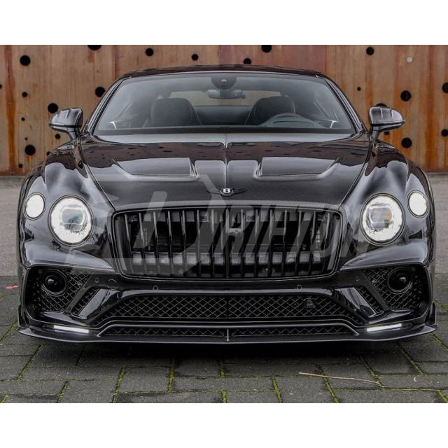 Mansory Style Dry Carbon Fiber Front Bumper Grille For Bentley Continental GT GTC 2018-2024