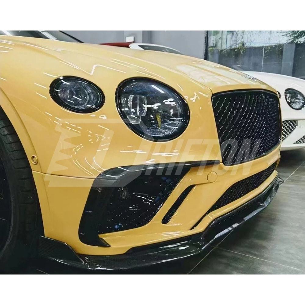 Mansory Style Dry Carbon Fiber Front Bumper For Bentley Continental GT GTC 2018-2024