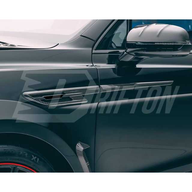 Mansory Style Dry Carbon Fiber Fender Side Strip Trims For Bentley Bentayga 2020-2026
