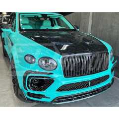 Mansory Style Dry Carbon Fiber Front Bumper Grille For Bentley Bentayga 2020-2024