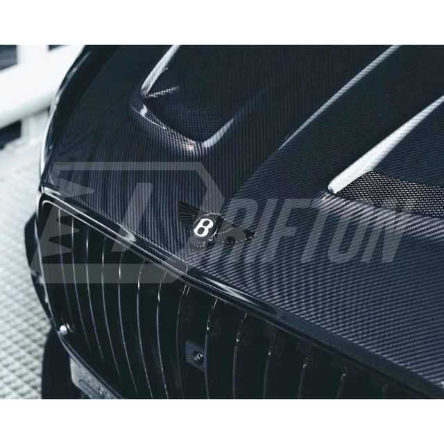 Mansory Style Dry Carbon Fiber Hood For Bentley Continental GT GTC 2018-2024