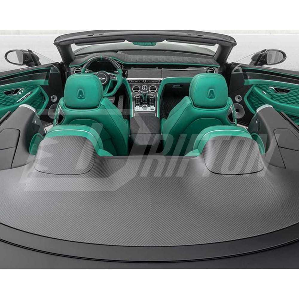 Mansory Style Dry Carbon Fiber Rear Folding Roof Lid Cover For Bentley Continental GTC 2018-2024