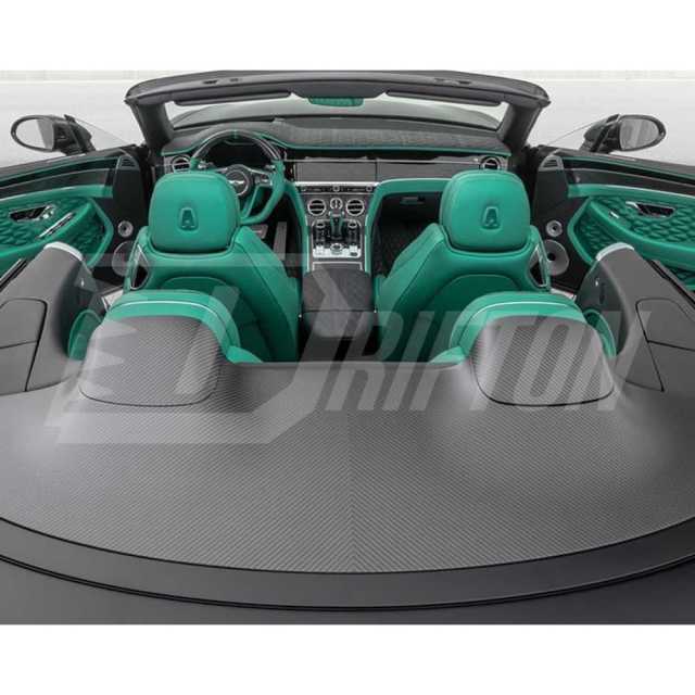 Mansory Style Dry Carbon Fiber Rear Folding Roof Lid Cover For Bentley Continental GTC 2018-2024