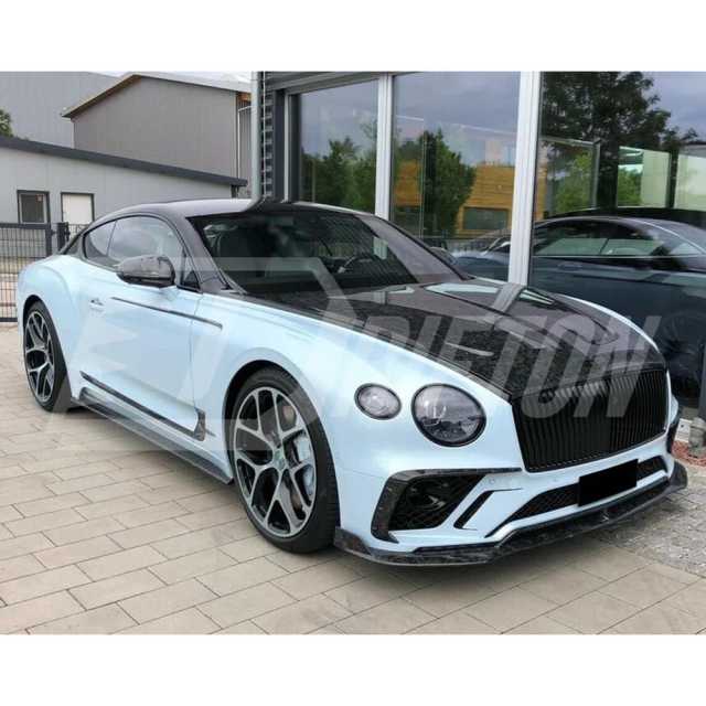 Mansory Style Dry Carbon Fiber Side Skirt For Bentley Continental GT GTC 2018-2024