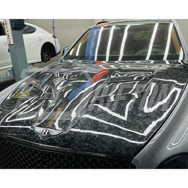 Mansory V1 Style Dry Carbon Fiber Hood For Bentley Bentayga 2020-2026
