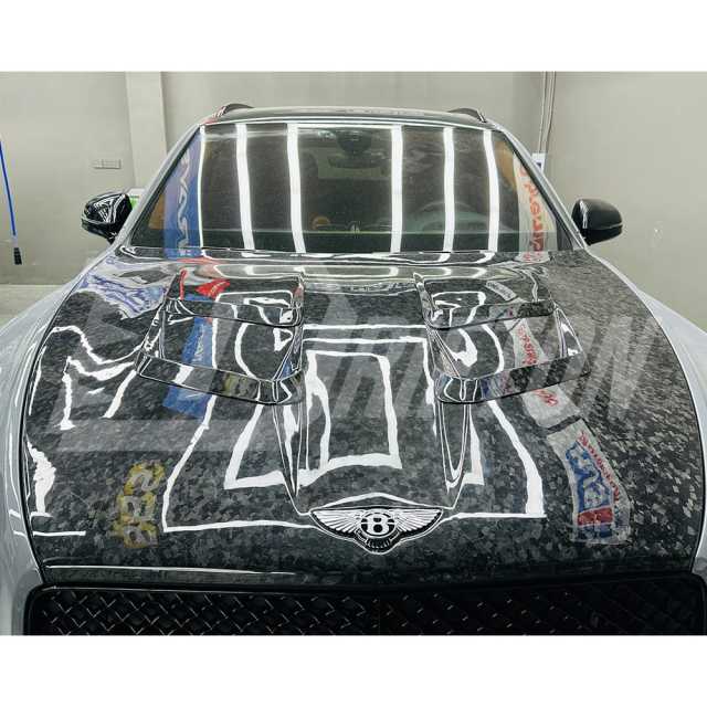 Mansory V1 Style Dry Carbon Fiber Hood For Bentley Bentayga 2020-2026