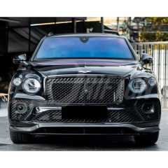 S Style Dry Carbon Fiber Front Lip For Bentley Bentayga 2020-2024