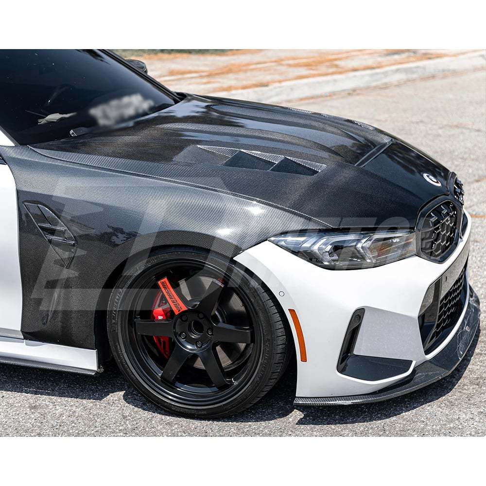Vented V2 Style Carbon Fiber Fenders For BMW 3 Series G20 2019-2025