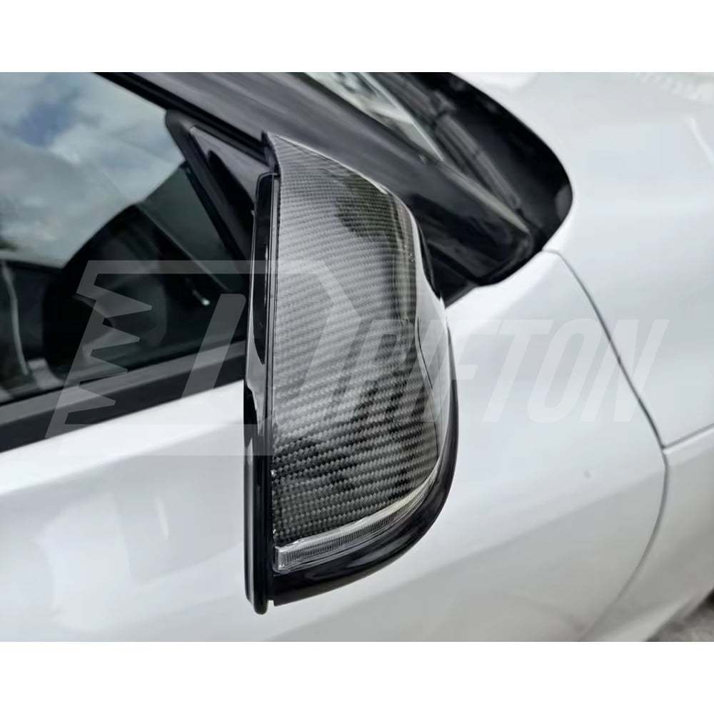 AN Style Carbon Fiber Repalcement Side Mirror Cover For Toyota Supra MK5 A90 A91 GR 2019-2024