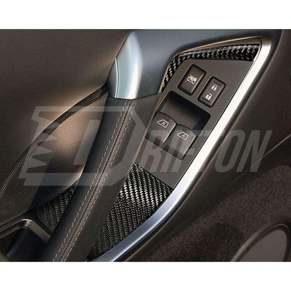 Dry Carbon Fiber Interiors Door Panel Cover Trim For Nissan R35 GTR 2008-2016