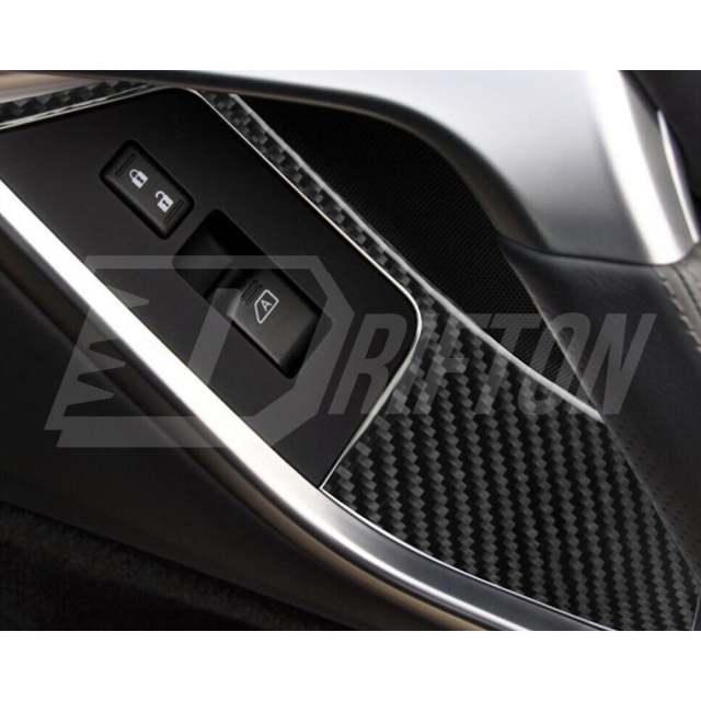 Dry Carbon Fiber Interiors Door Panel Cover Trim For Nissan R35 GTR 2008-2016
