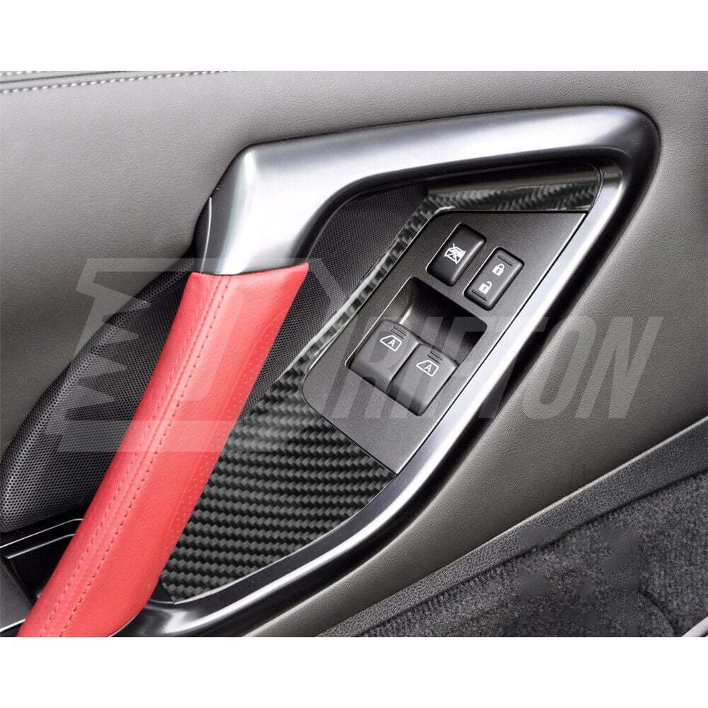 Dry Carbon Fiber Interiors Door Panel Cover Trim For Nissan R35 GTR 2008-2016