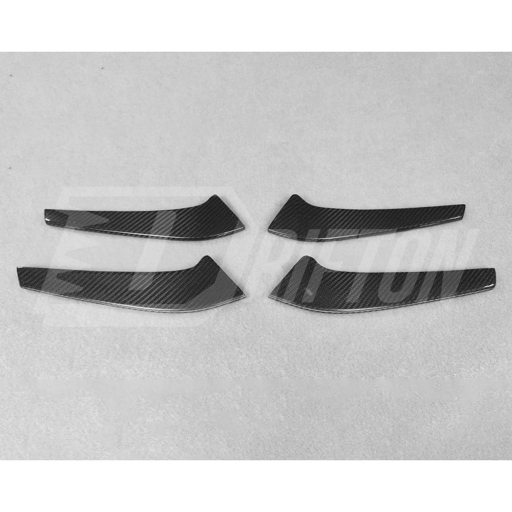Carbon Fiber Front Bumper Side Vents Trims For Mercedes Benz AMG GTR 2015-2019