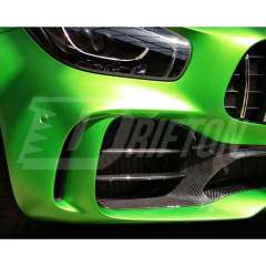 Carbon Fiber Front Bumper Side Vents Trims For Mercedes Benz AMG GTR 2015-2019