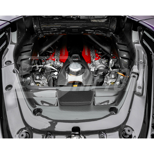 Dry Carbon Fiber Engine Compartment Cover Set For Ferrari SF90 Spider