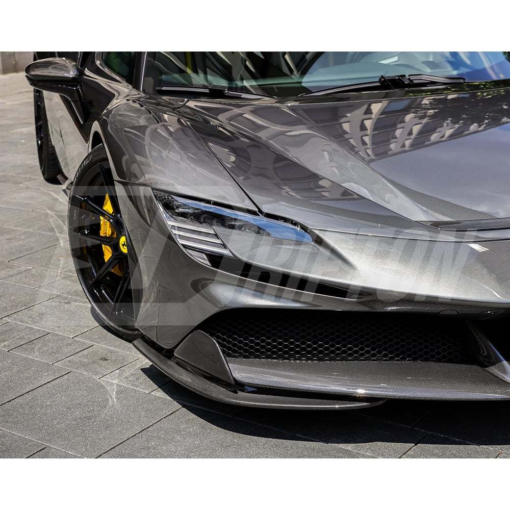 Novitec Style Dry Carbon Fiber Front Flaps Trims For Ferrari SF90