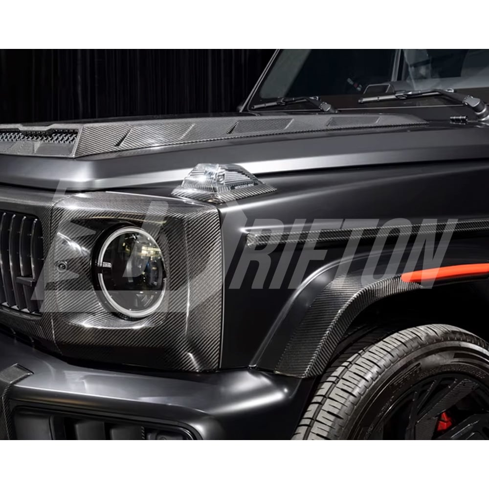 Dry Carbon Fiber Front Turn Singal Lihgt Frame Cover For Mercedes Benz G-Class W465 G63 AMG 2024-ON