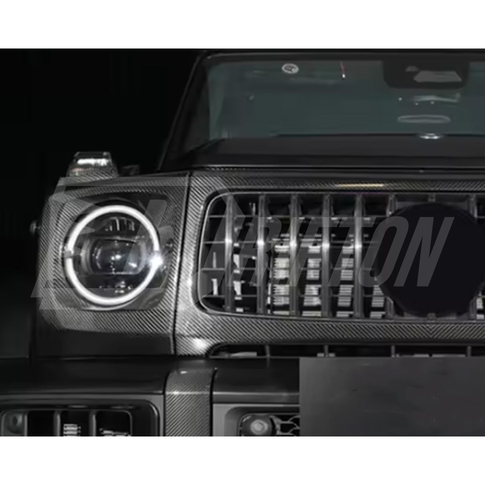 Dry Carbon Fiber Headlights Frame Cover For Mercedes Benz G-Class W465 G63 AMG 2024-ON