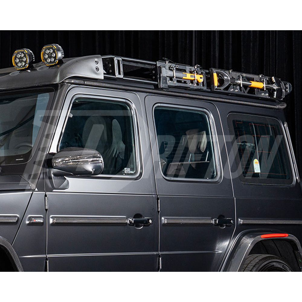Dry Carbon Fiber Roof Strips With A Pillar Cover For Mercedes Benz G-Class W465 G63 AMG 2024-ON