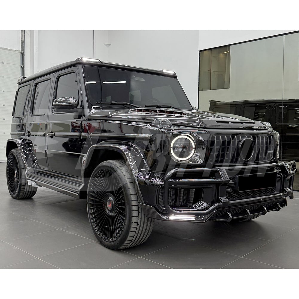 TopCar Style Dry Carbon Fiber Front Lip For Mercedes Benz G-Class W465 G63 AMG 2024-ON