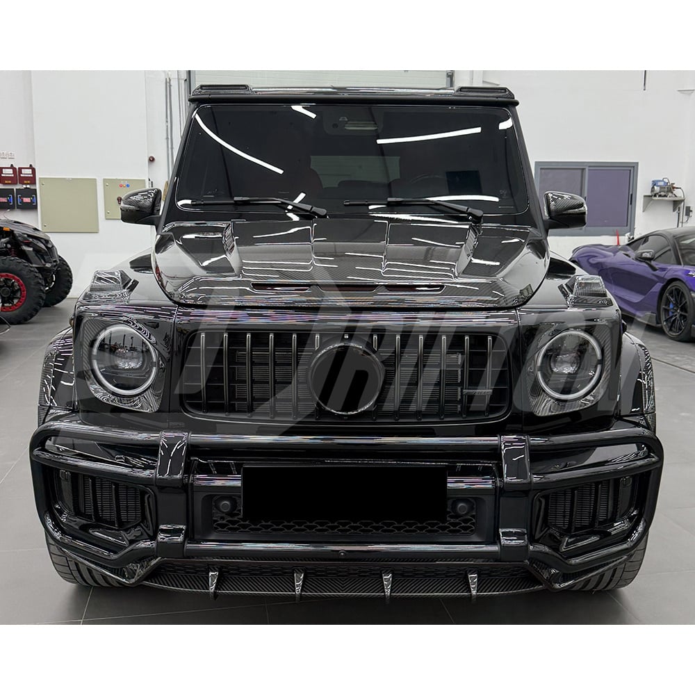 TopCar Style Dry Carbon Fiber Front Lip For Mercedes Benz G-Class W465 G63 AMG 2024-ON