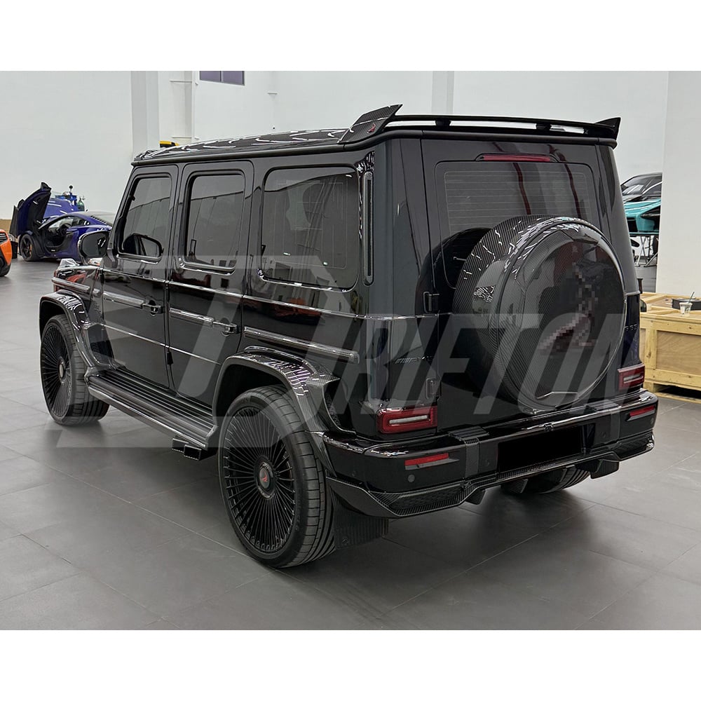TopCar Style Dry Carbon Fiber Rear Diffuser Lip For Mercedes Benz G-Class W465 G63 AMG 2024-ON
