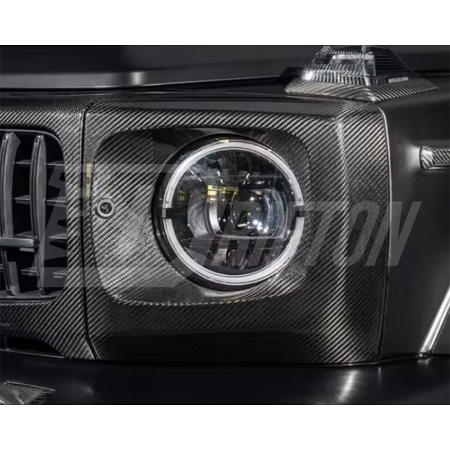 Dry Carbon Fiber Headlights Frame Cover For Mercedes Benz G-Class W465 G63 AMG 2024-ON