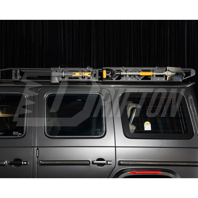 Dry Carbon Fiber Roof Strips With A Pillar Cover For Mercedes Benz G-Class W465 G63 AMG 2024-ON