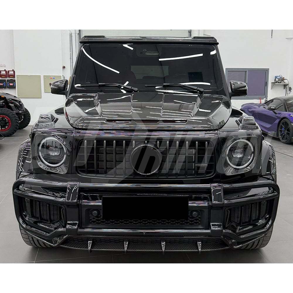 TopCar Style Dry Carbon Fiber Front Lip For Mercedes Benz G-Class W465 G63 AMG 2024-ON