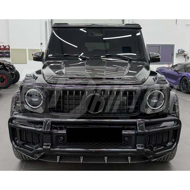 TopCar Style Dry Carbon Fiber Front Lip For Mercedes Benz G-Class W465 G63 AMG 2024-ON