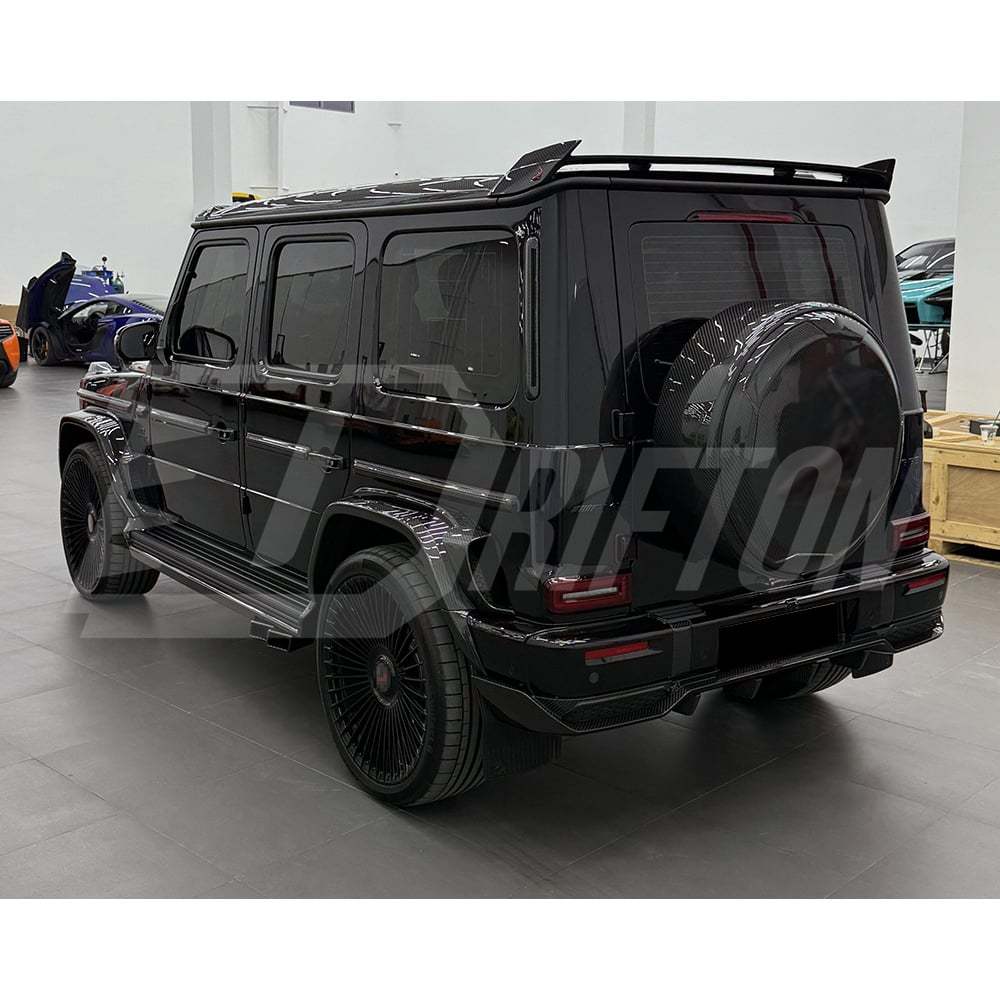 TopCar Style Dry Carbon Fiber Rear Spare Tire Cover For Mercedes Benz G-Class W465 G63 AMG 2024-ON