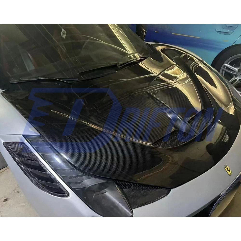Speciale Style Dry Carbon Fiber Hood For Ferrari 458 Italy Spider Speciale 2009-2015