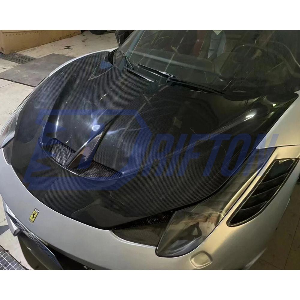 Speciale Style Dry Carbon Fiber Hood For Ferrari 458 Italy Spider Speciale 2009-2015