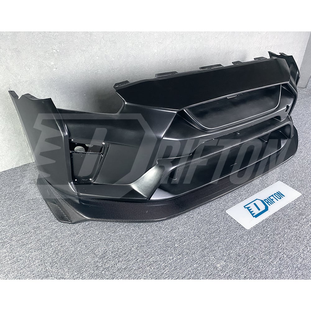 Varis MY19 Style Glass Fiber Front Bumper With Carbon Fiber Front Lip For Nissan R35 GTR 2017-2019