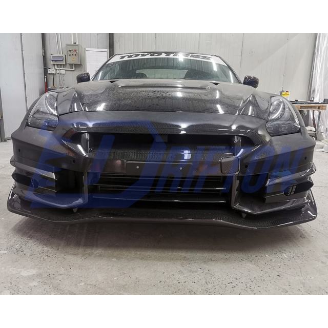 Topsecret 2024 Style Dry Carbon Fiber Front Bumper For Nissan R35 GTR 2008-2026