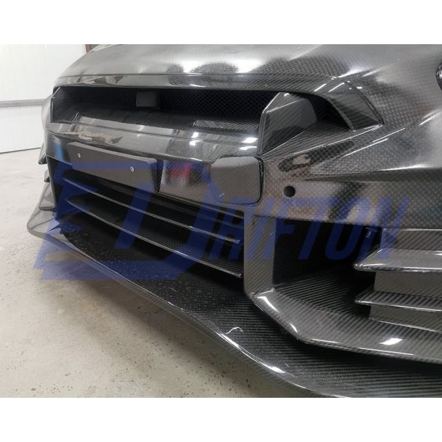 Topsecret 2024 Style Dry Carbon Fiber Front Bumper For Nissan R35 GTR 2008-2026