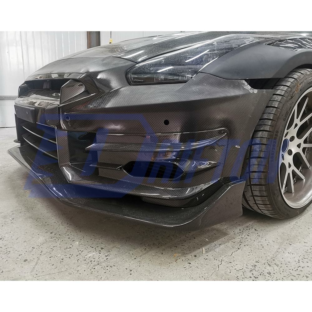 Topsecret 2024 Style Dry Carbon Fiber Front Bumper For Nissan R35 GTR 2008-2026