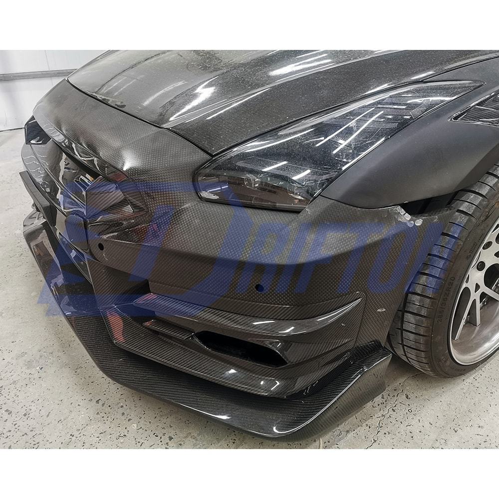 Topsecret 2024 Style Dry Carbon Fiber Front Bumper For Nissan R35 GTR 2008-2026