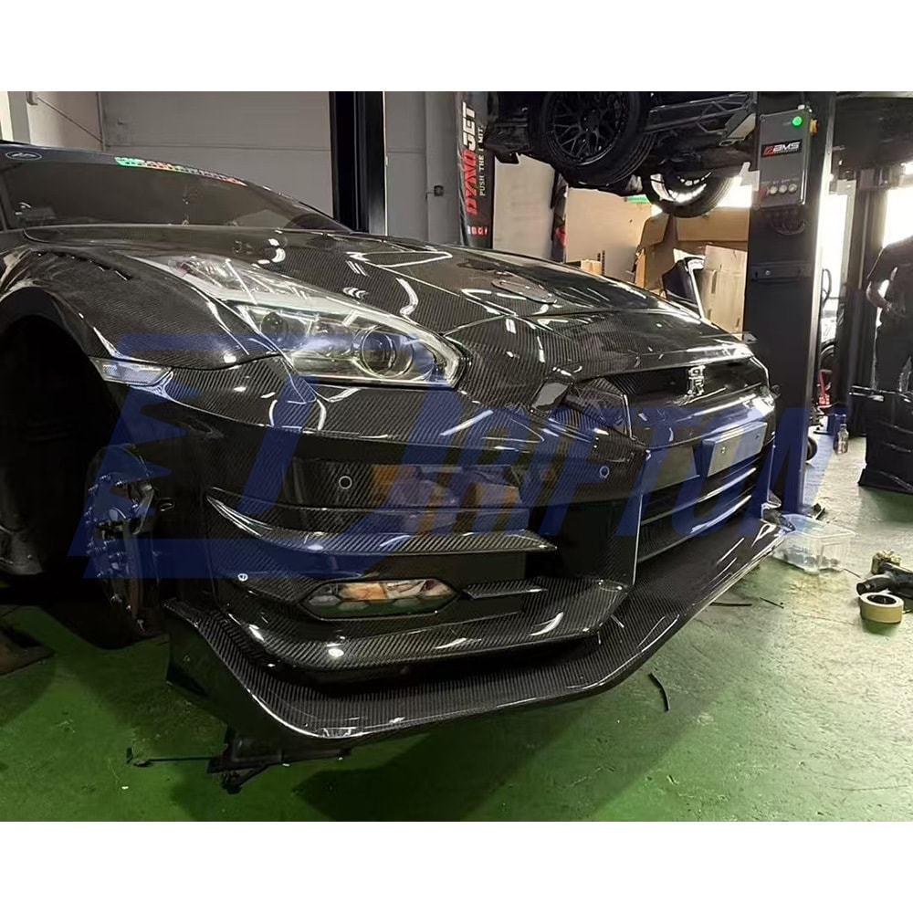 Topsecret 2024 Style Dry Carbon Fiber Front Bumper For Nissan R35 GTR 2008-2026