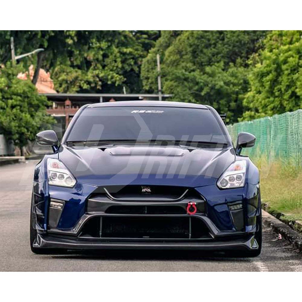 Varis MY19 Style Glass Fiber Front Bumper With Carbon Fiber Front Lip For Nissan R35 GTR 2017-2026