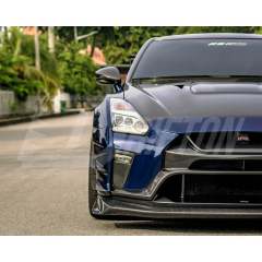 Varis MY19 Style Glass Fiber Front Bumper With Carbon Fiber Front Lip For Nissan R35 GTR 2017-2026