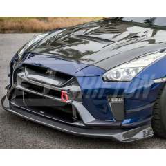 Varis MY19 Style Glass Fiber Front Bumper With Carbon Fiber Front Lip For Nissan R35 GTR 2017-2026