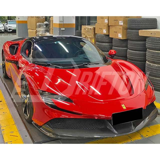 OEM Style Dry Carbon Fiber Front Splitter For Ferrari SF90