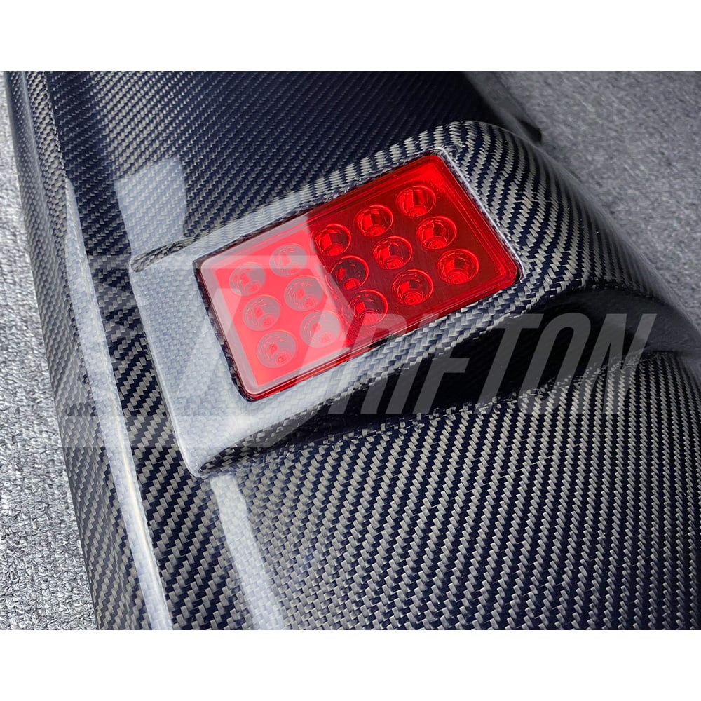 Carbon Fiber Rear Diffuser With Light For Alfa Romeo Giulia Base Ti 2016-2023