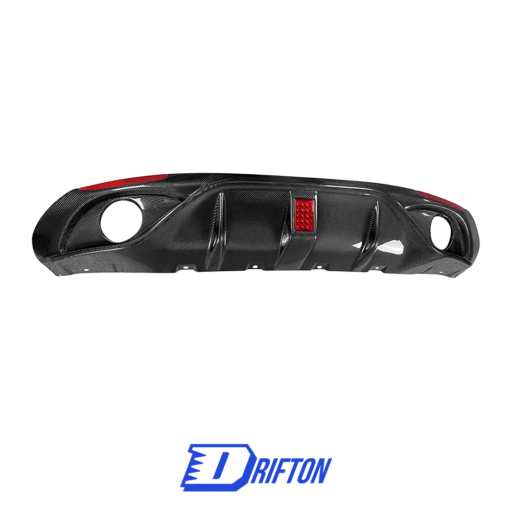 Carbon Fiber Rear Diffuser With Light For Alfa Romeo Giulia Base Ti ...