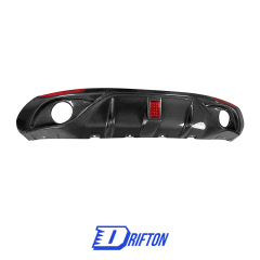 Carbon Fiber Rear Diffuser With Light For Alfa Romeo Giulia Base Ti 2016-2023
