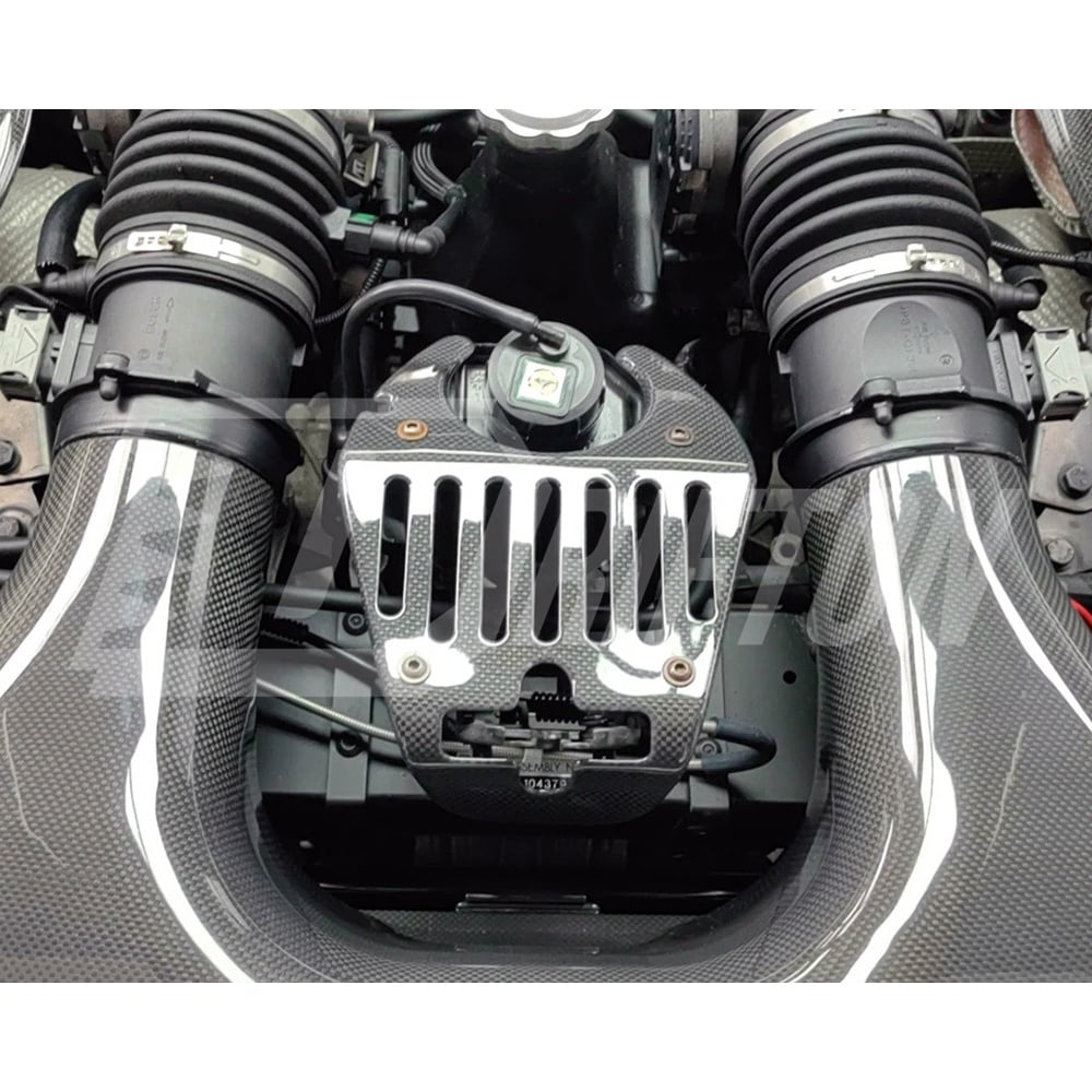 Dry Carbon Fiber Engine Bay Lock Cover For Ferrari 458 Italia Spider 2009-2015