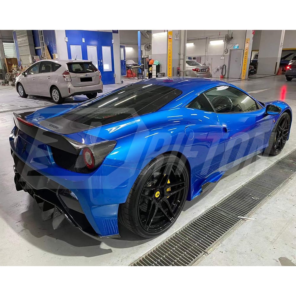 Vorsteiner Style Half Carbon Fiber Rear Bumper With Exhaust Tips For Ferrari 458 Itaia Speciale 2009-2015