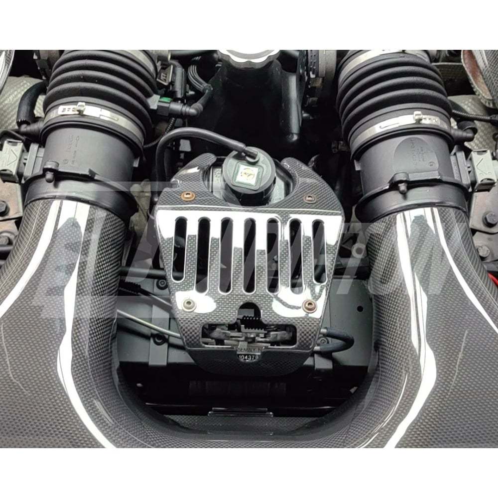 Dry Carbon Fiber Engine Bay Lock Cover For Ferrari 458 Italia Spider 2009-2015