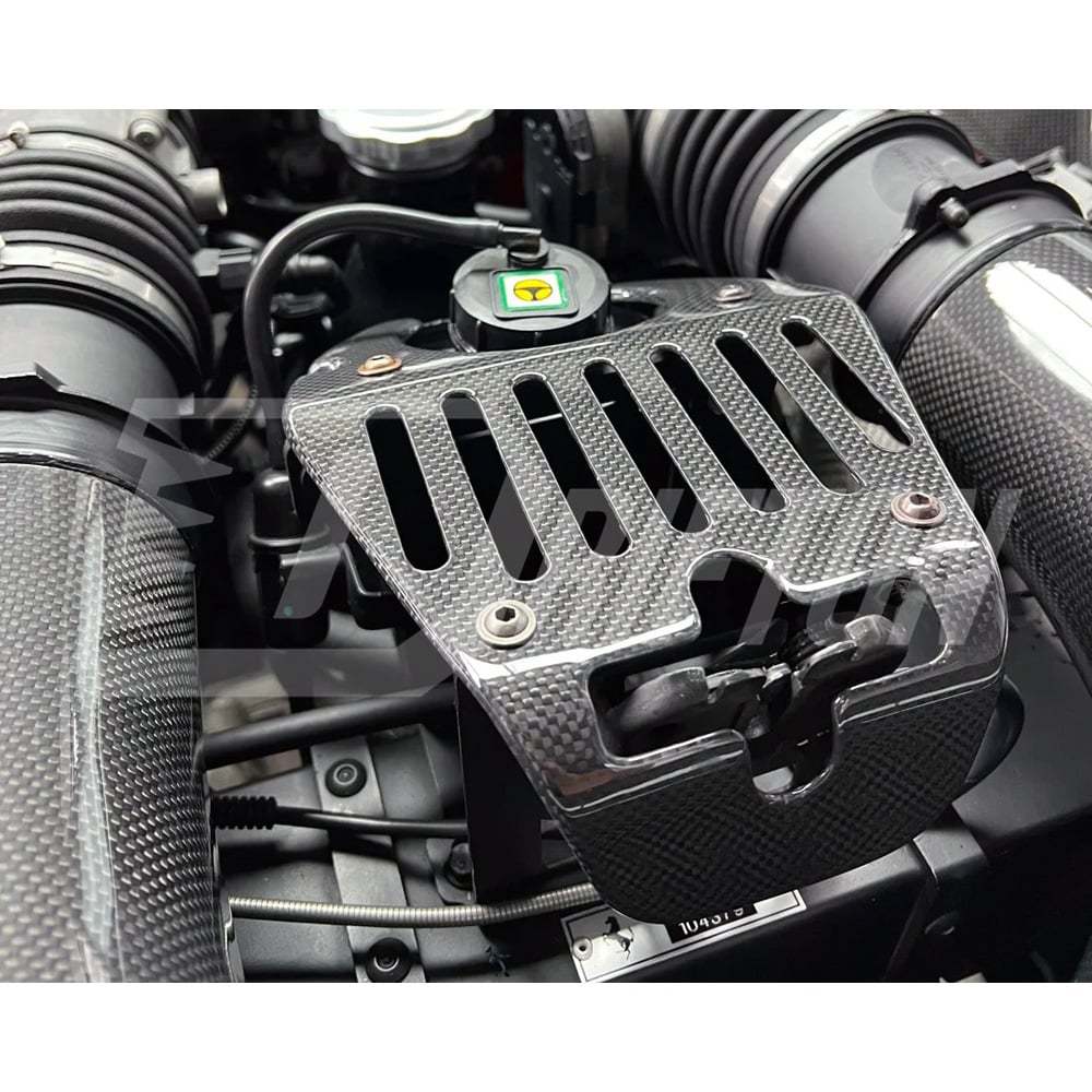 Dry Carbon Fiber Engine Bay Lock Cover For Ferrari 458 Italia Spider 2009-2015
